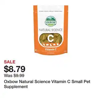 Petsmart Oxbow natural science vitamin c small pet supplement offer