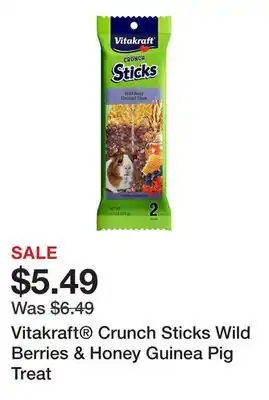 Petsmart Vitakraft crunch sticks wild berries & honey guinea pig treat offer