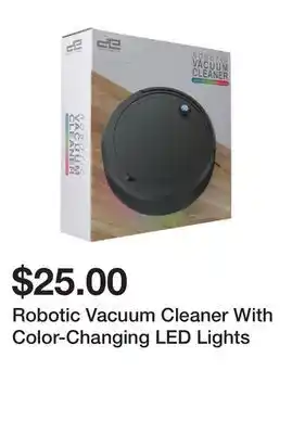 Five Below Robotic vacuum cleaner with color-changing led lights offer