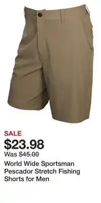 Cabela's World wide sportsman pescador stretch fishing shorts for men offer