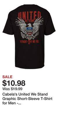 Cabela's Cabela's united we stand graphic short-sleeve t-shirt for men - black - m offer