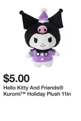 Five Below Hello kitty and friends kuromi holiday plush 11in offer