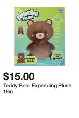 Five Below Teddy bear expanding plush 19in offer