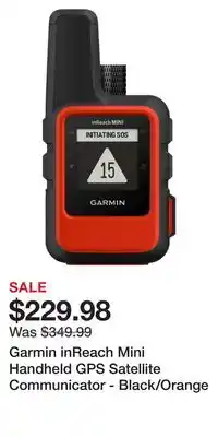 Cabela's Garmin inreach mini handheld gps satellite communicator - black/orange offer