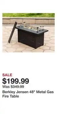 BJ’s Berkley jensen 48 metal gas fire table offer