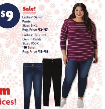 Family Dollar Ladies' denim pants offer