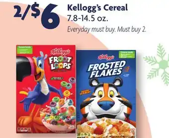 Family Dollar Kellogg's cereal offer