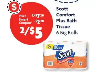 Family Dollar Scott comfort plus bath tissue offer