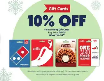 Family Dollar Select dining gift cards offer