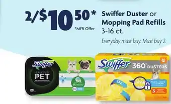 Family Dollar Swiffer duster or mopping pad refills offer