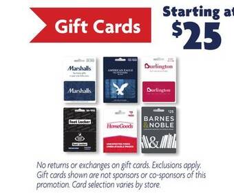 Family Dollar Gift cards offer
