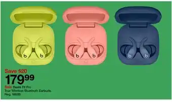 Target Beats fit pro true wireless bluetooth earbuds offer