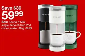 Target Keurig k-mini single-serve k-cup pod coffee maker offer