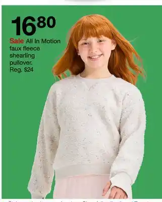 Target All in motion faux fleece shearling pullover offer