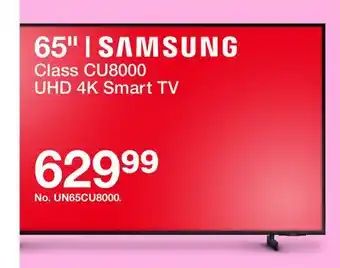 Target Samsung 65 class cu8000 uhd 4k smart tv offer