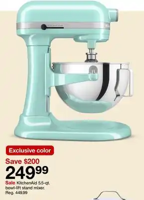 Target Kitchenaid 5.5-qt. bowl-lift stand mixer offer