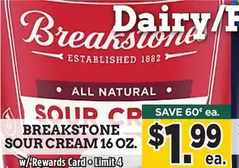 Dearborn Market Breakstone sour cream offer