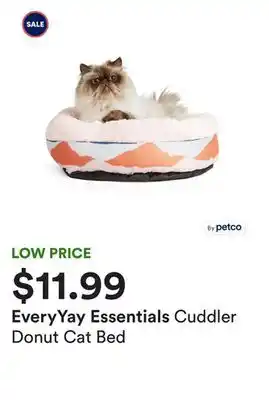 Petco Cuddler donut cat bed offer