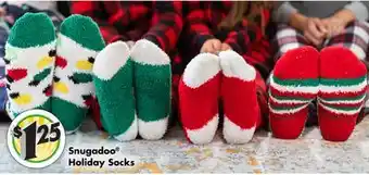 Dollar Tree Snugadoo holiday socks offer