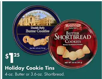 Dollar Tree Holiday cookie tins offer