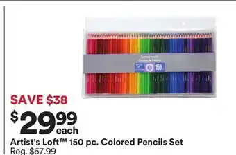 Michaels Artist's loft 150 pc. colored pencils set offer