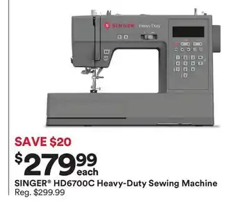 Michaels Singer hd6700c heavy-duty sewing machine offer
