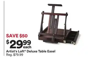 Michaels Artist's loft deluxe table easel offer