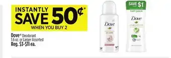 Dollar General Dove deodorant offer