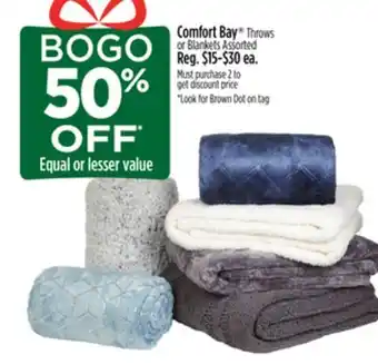 Dollar General Comfort bay throws or blankets offer