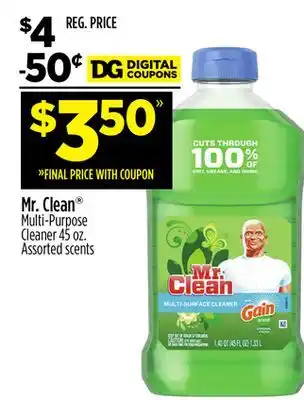 Dollar General Mr. clean multi-purpose cleaner offer