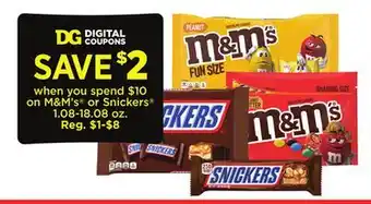 Dollar General M & m' s or snickers offer
