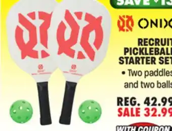 Big 5 Onix recruit pickleball starter set offer