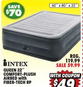 Big 5 Intex queen 22 comfort-plush airbed with fiber-tech offer