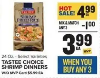 Food Lion TASTEE CHOICE SHRIMP DINNERS offer