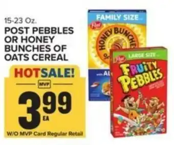 Food Lion POST PEBBLES OR HONEY BUNCHES OF OATS CEREAL offer