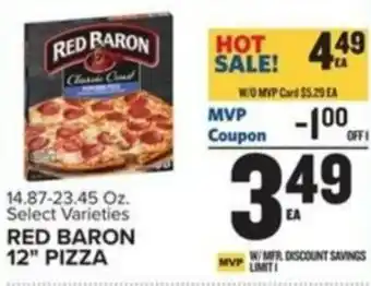 Food Lion RED BARON 12" PIZZA offer