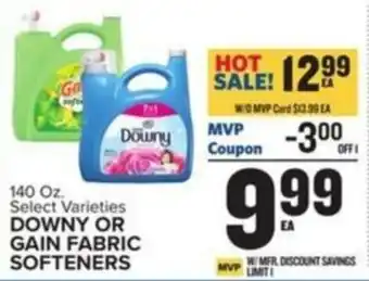 Food Lion DOWNY OR GAIN FABRIC SOFTENERS offer