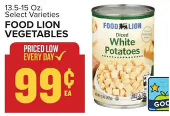 Food Lion FOOD LION VEGETABLES offer