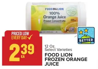 Food Lion FOOD LION FROZEN ORANGE JUICE offer