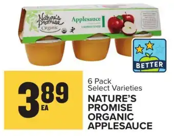 Food Lion NATURE'S PROMISE ORGANIC APPLESAUCE offer