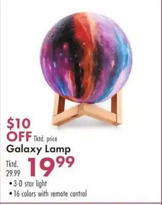 Boscov's Galaxy lamp offer