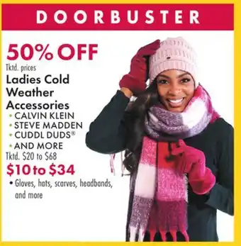 Boscov's Ladies cold weather accessories offer