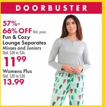 Boscov's Fun & cozy lounge separates offer