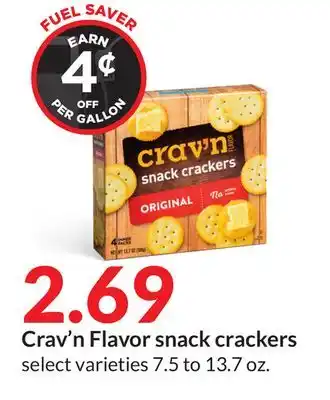 Hy-Vee Crav'n flavor snack crackers offer