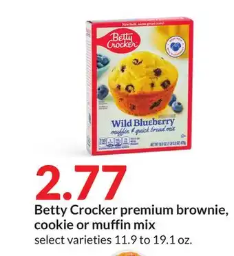 Hy-Vee Betty crocker premium brownie, cookie or muffin mix offer