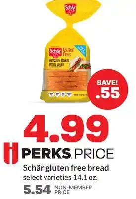 Hy-Vee Schär gluten free bread offer