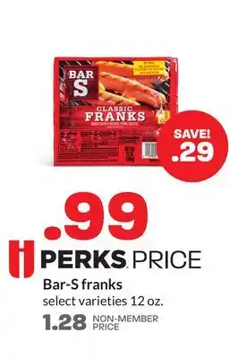 Hy-Vee Bar-s franks offer