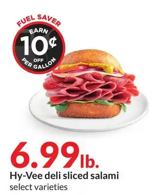 Hy-Vee Hy-vee deli sliced salami offer