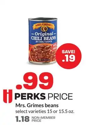 Hy-Vee Mrs. grimes beans offer