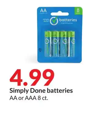 Hy-Vee Simply done batteries offer